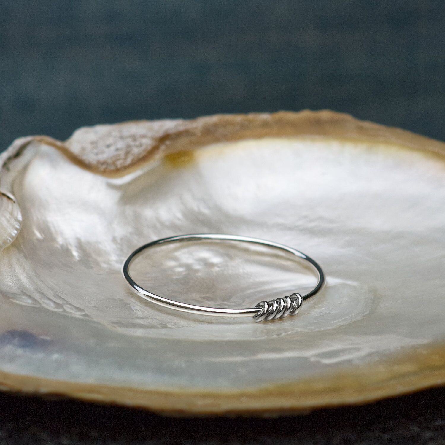 Eden 3 & Rings Solid Sterling Silver Bangle 2 Eden 3 & Rings Polished