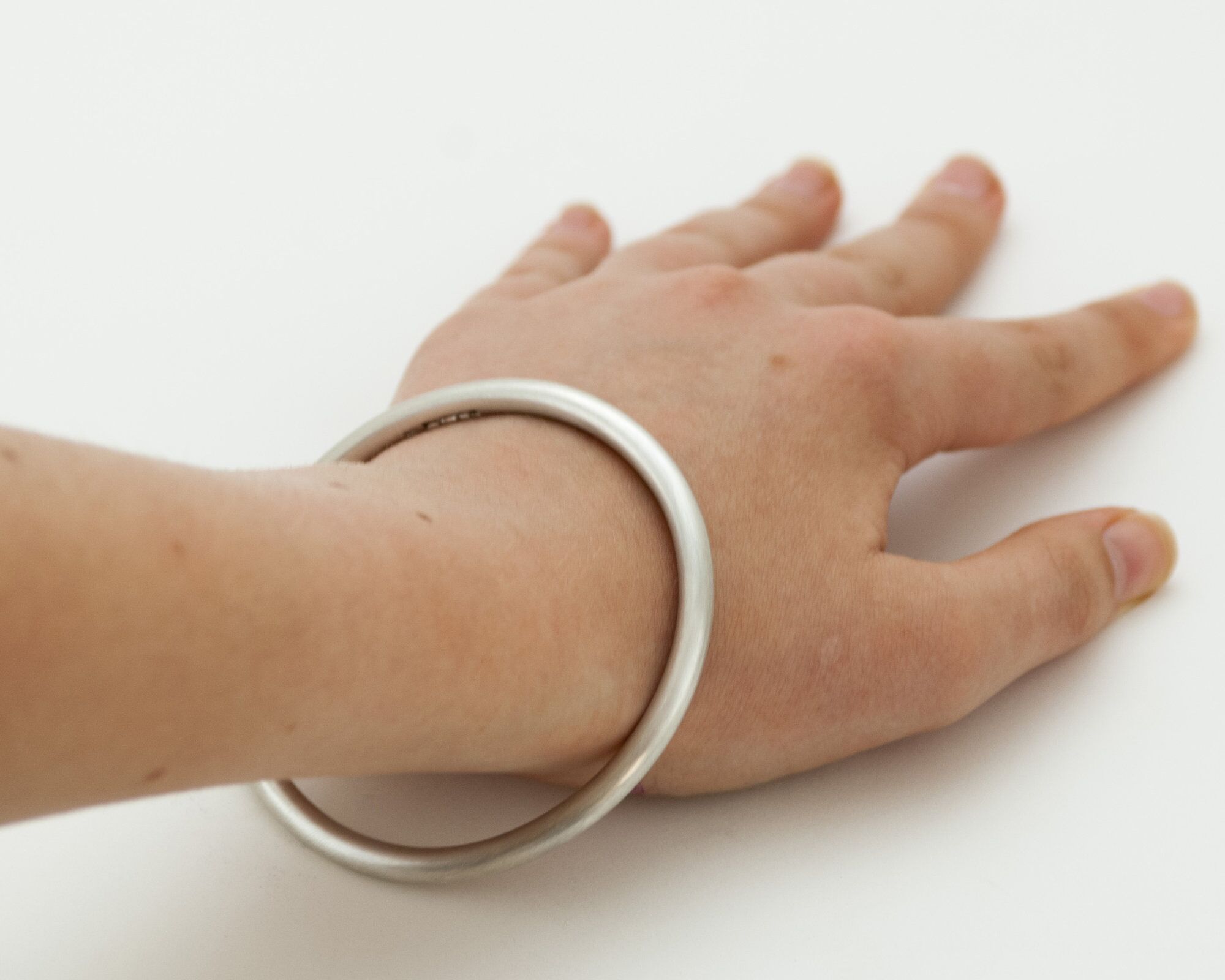 Eden 5 Solid Sterling Silver Bangle 2 Eden 5 solid silver satin bangle