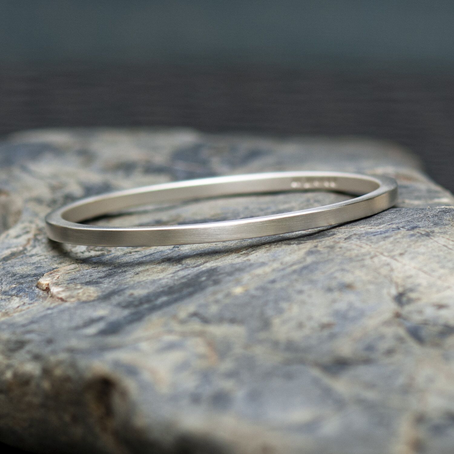 Newlyn 4 Heavy Square Solid Sterling Silver Bangle 2 Newlyn 4 Solid Silver Handmade Bangle- London Hallmarked. 4mm Square