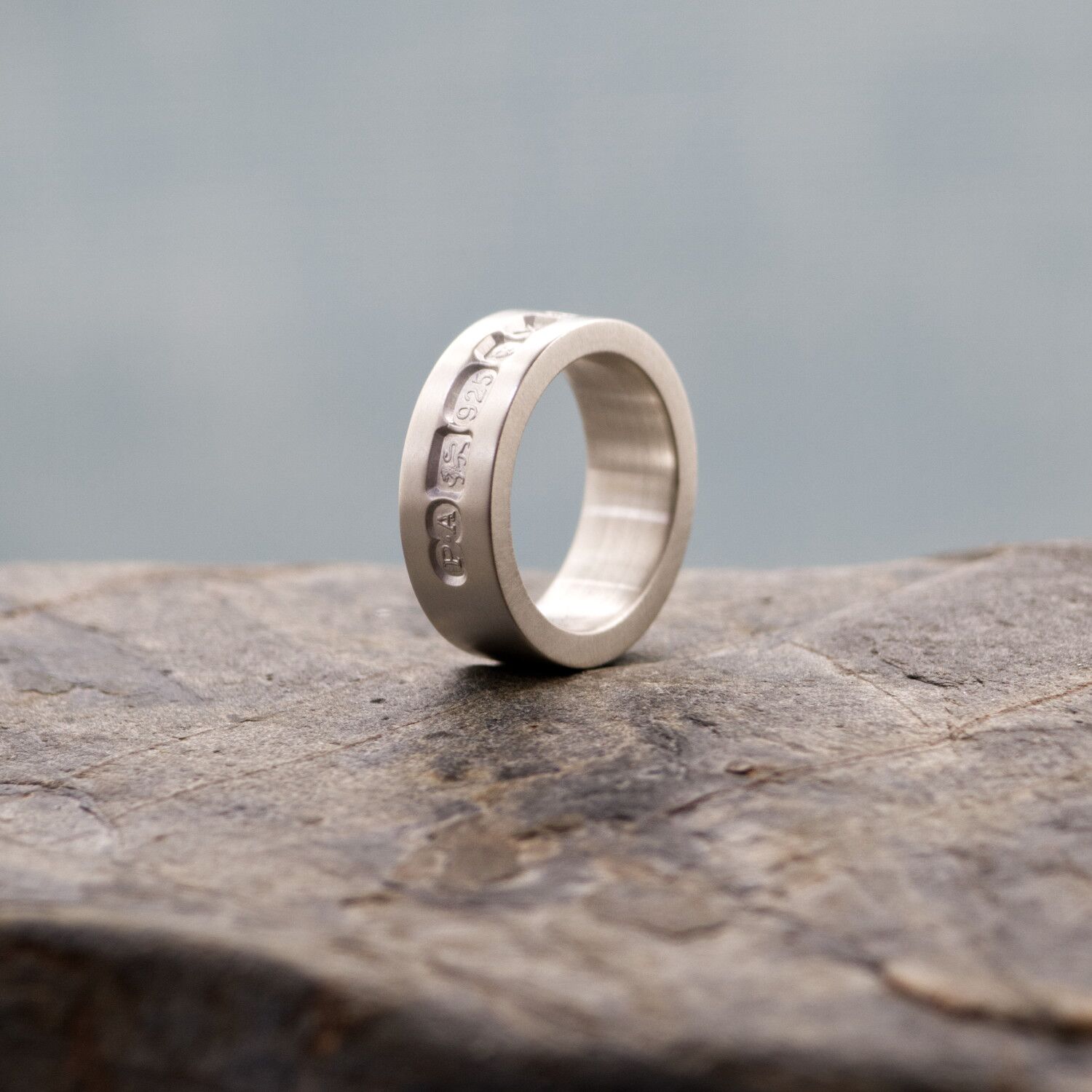 Unique Chunky Silver Ring Statement Hallmarks 4 Zennor 8 Hallmarked Solid Silver Ring