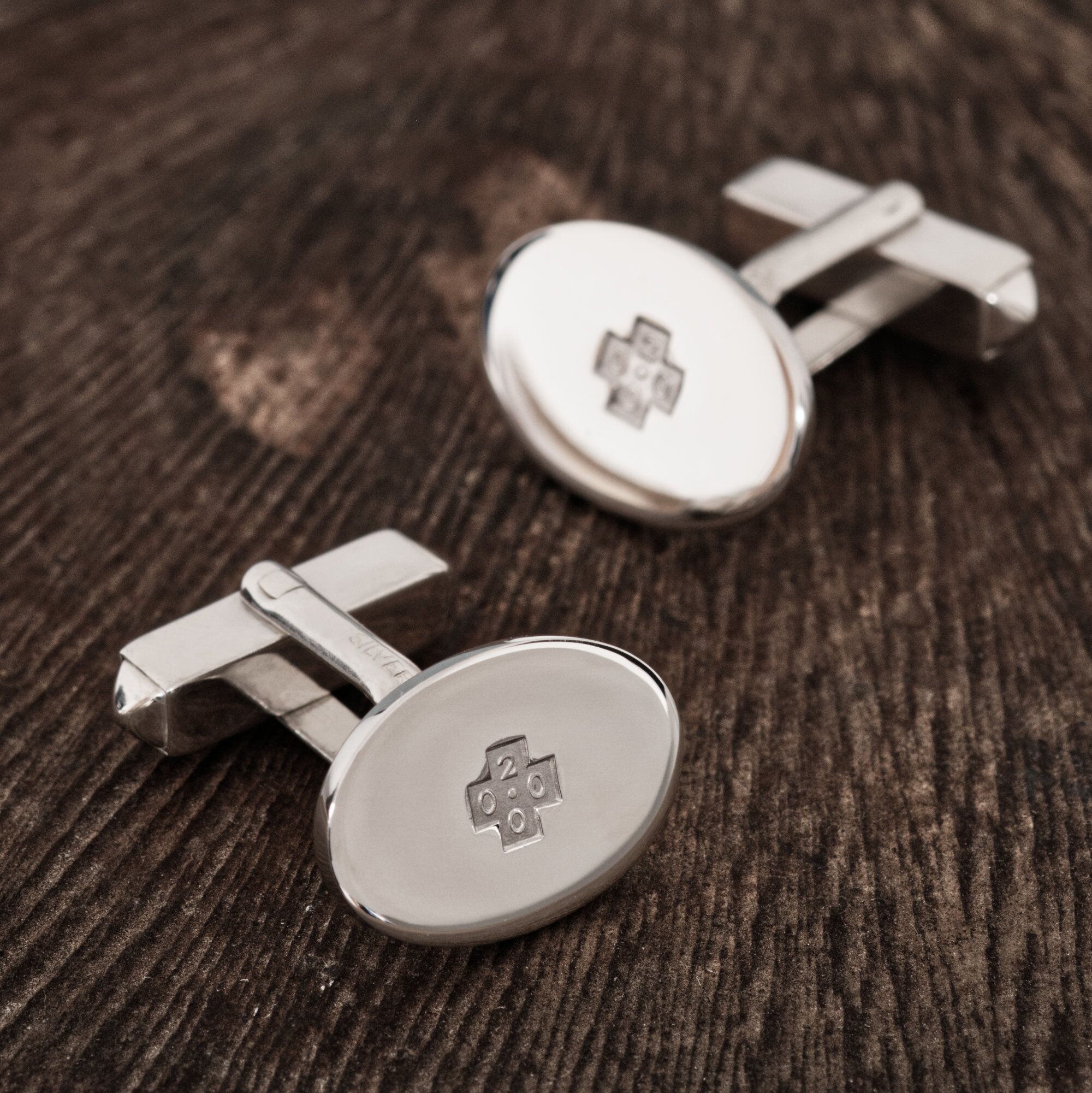 Men's Silver Cufflinks 2000 Millennium Hallmark 1 Men's Silver Cufflinks 2000 Millennium Hallmark