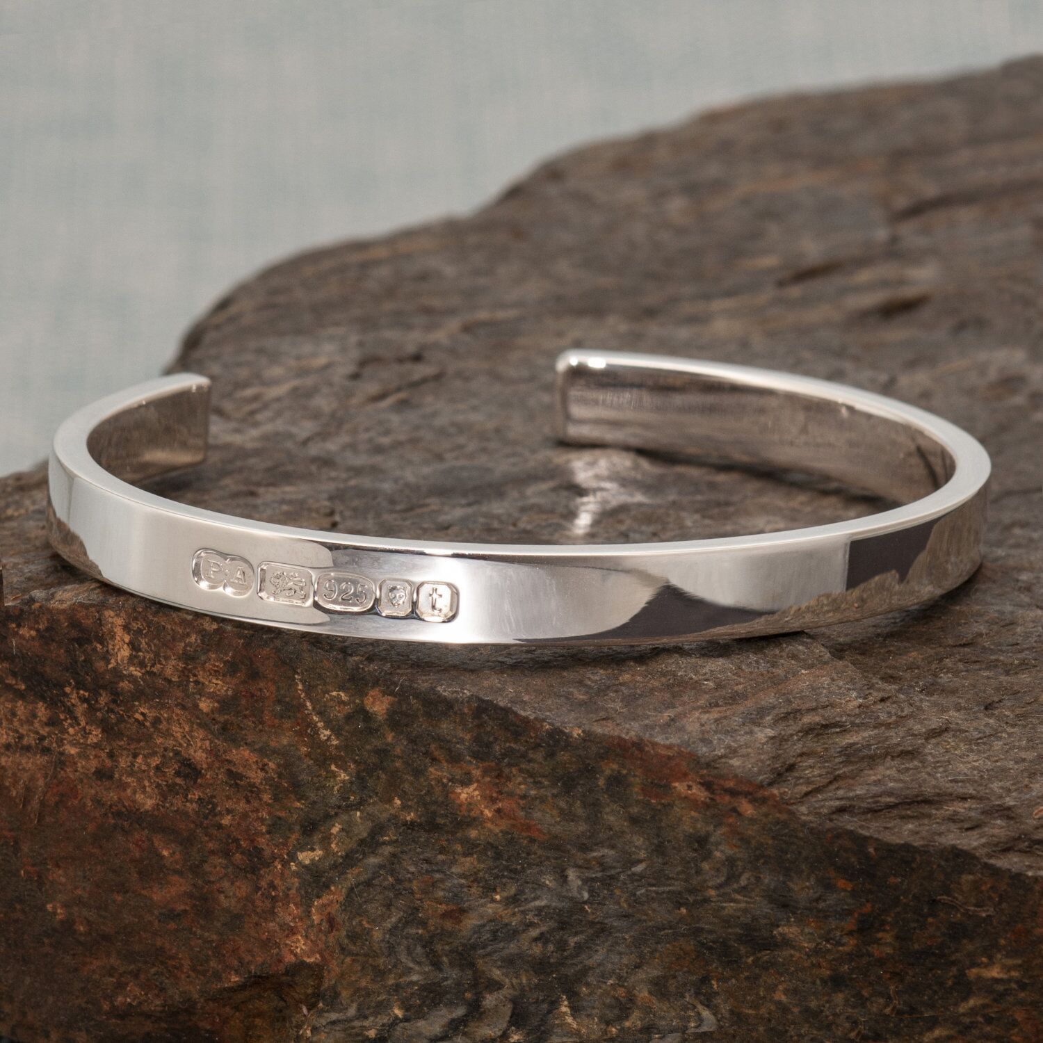 Zennor 8 Chunky Solid Sterling Silver Cuff 1 Zennor 8 Solid Silver Chunky Heavy Cuff Handmade in Cornwall, Staggered London Hallmarked. 8mm Wide
