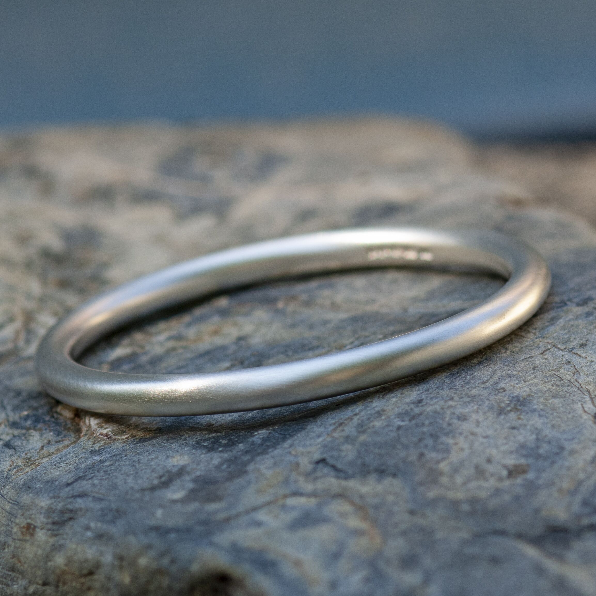Chunky Solid Sterling Silver Bangle - Eden 6 1 Eden 6 solid silver bangle