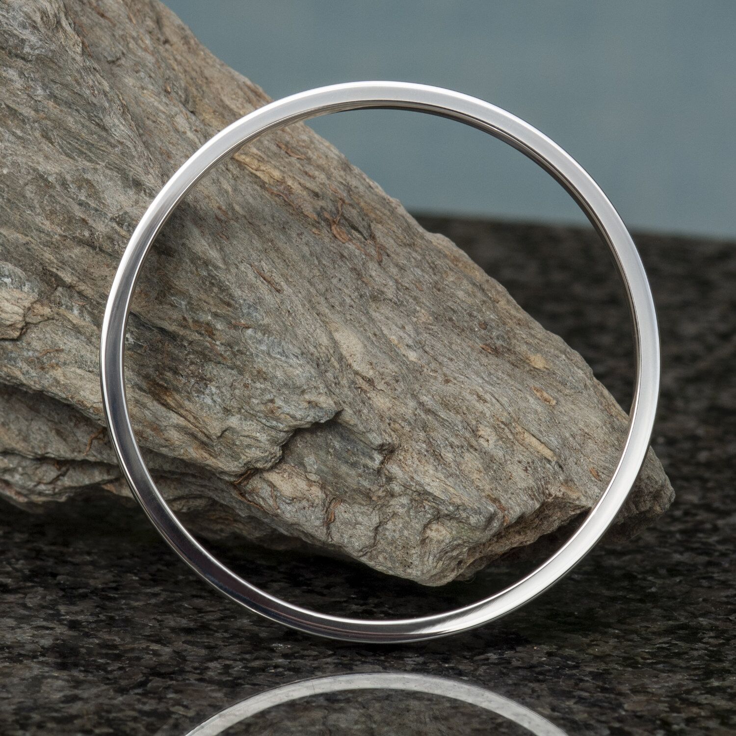 Zennor 6 Chunky Solid Sterling Silver Bangle Inside Hallmarks 2 Zennor 6 Solid Silver Bangle