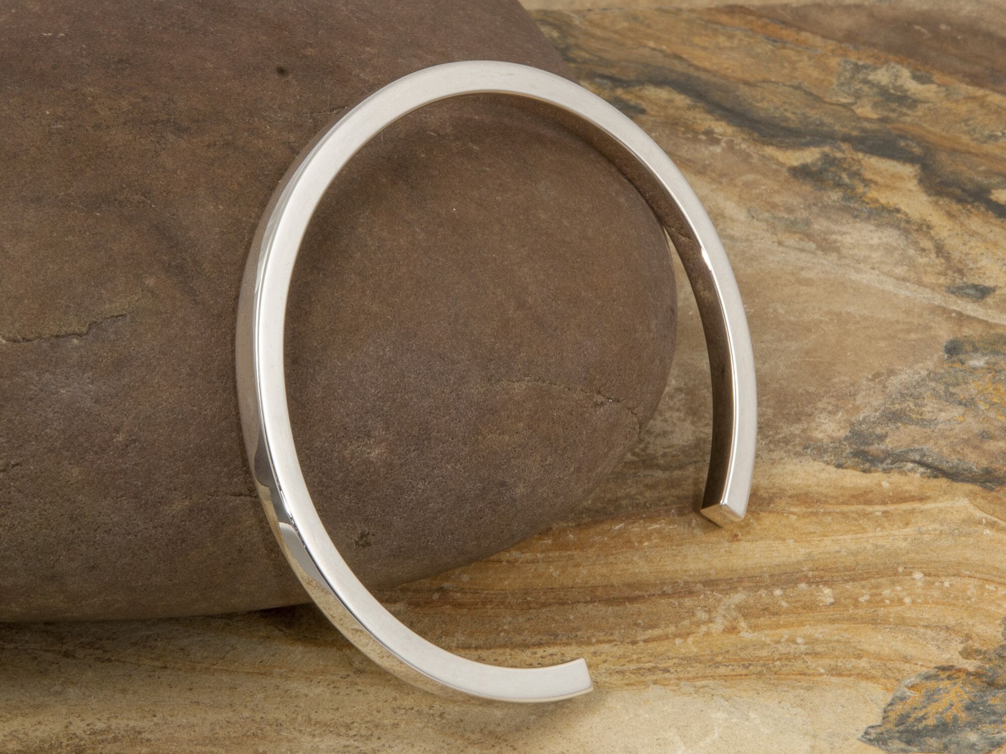 Newlyn 4 Cuff Solid Sterling Silver Bracelet 3 Newlyn 4 Cuff Solid Silver Handmade bracelet- London Hallmarked. 4mm Square