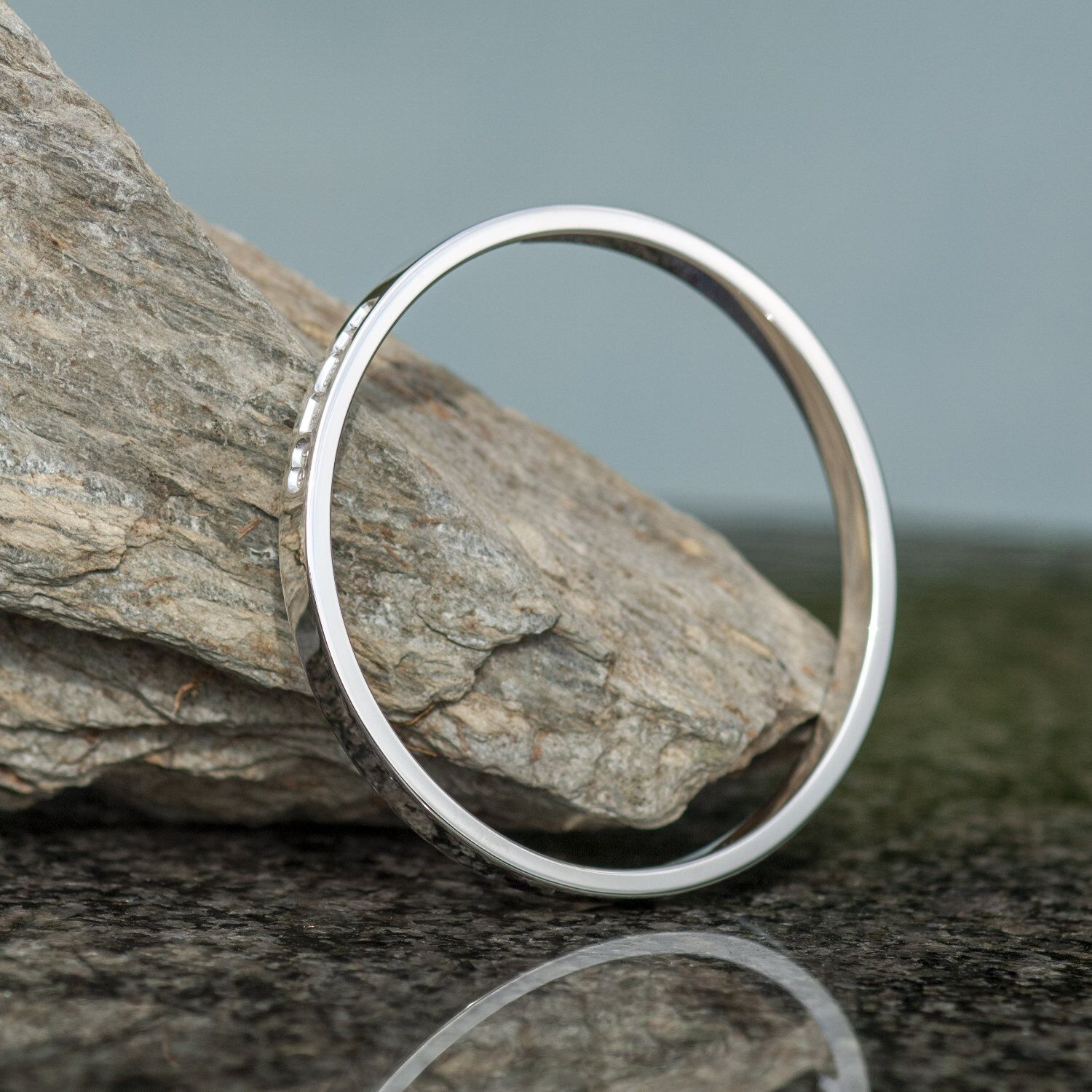 Zennor 6 Heavy Solid Sterling Silver Bangle Outside Hallmarks 6 Zennor 6 Heavy Solid Silver Bangle, Handmade in Cornwall. outside display London Hallmarks - 6mm wide.