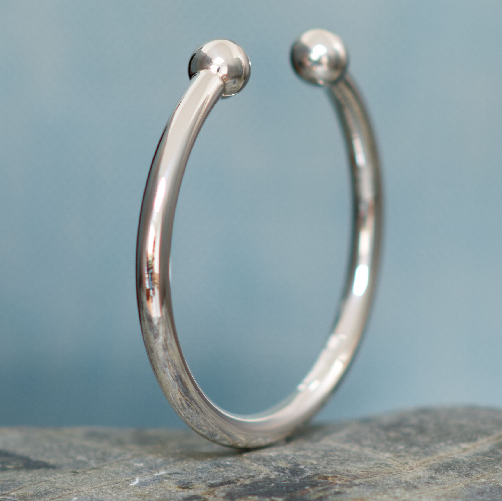 Kynance Cuff Solid Sterling Silver Torque Bangle 1 Kynance torque solid silver cuff bangle - men's and women's, unisex jewellery