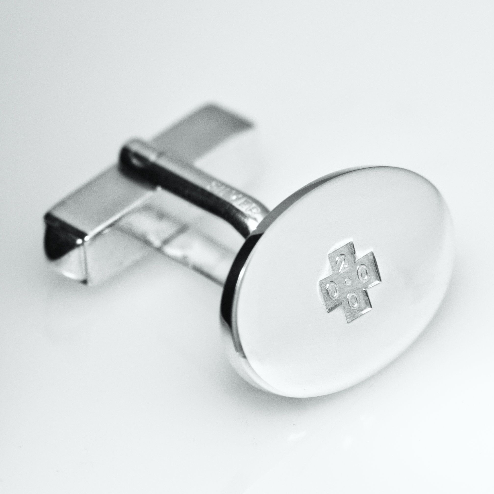 Men's Silver Cufflinks 2000 Millennium Hallmark 3 Men's Silver Cufflinks 2000 Millennium Hallmark - Image 3