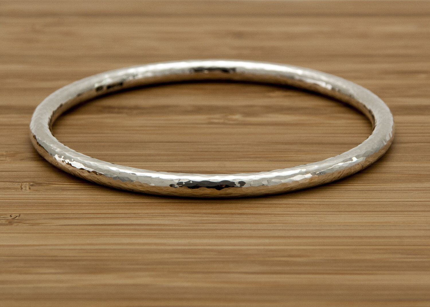 Eden 5 Solid Sterling Silver Bangle Hammered 6 Eden 5 Hammered Solid Silver Bangle