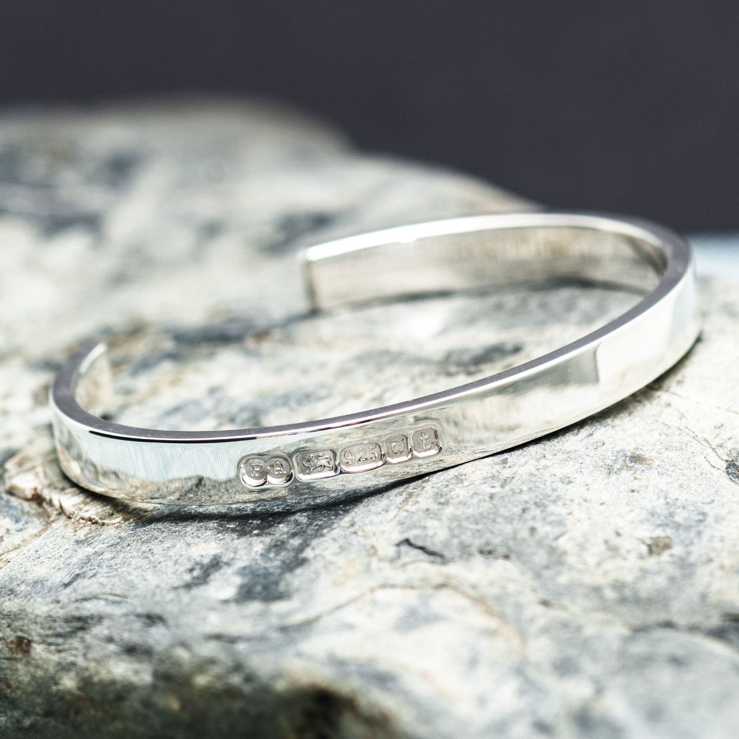 Zennor 8 Chunky Solid Sterling Silver Cuff 5 Zennor 8 Solid Silver Chunky Heavy Cuff Handmade in Cornwall, Staggered London Hallmarked. 8mm Wide