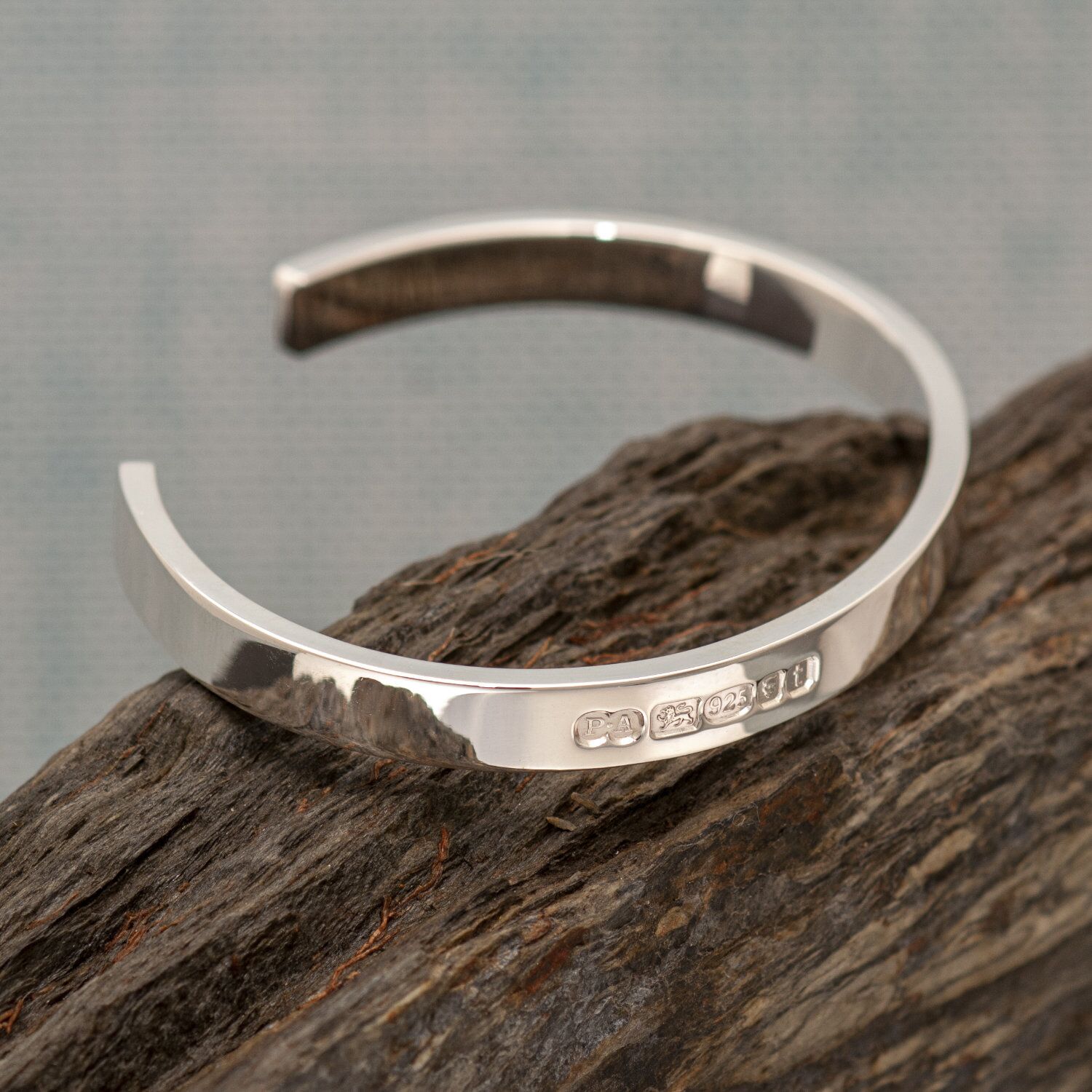 Zennor 8 Chunky Solid Sterling Silver Cuff 4 Zennor 8 Solid Silver Chunky Heavy Cuff Handmade in Cornwall, Staggered London Hallmarked. 8mm Wide